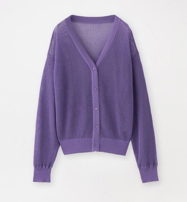  「メッシュカーディガン」|ニット・セーター|パープル