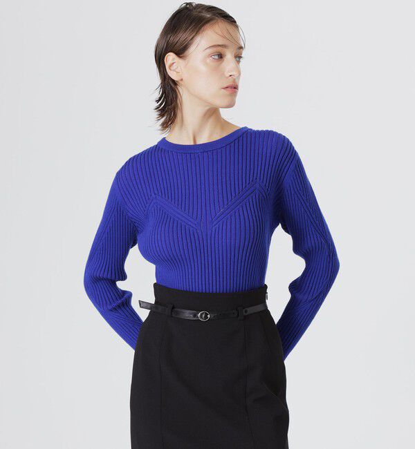  「ビスチェテレコニットプルオーバー」|ニット・セーター|ブルー