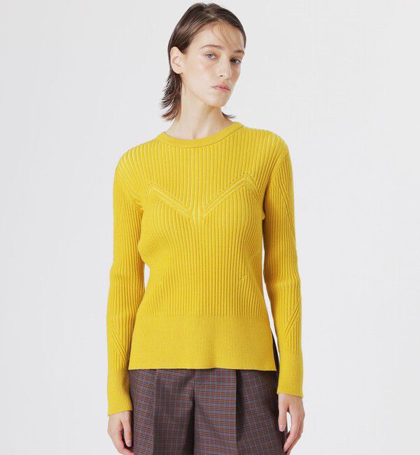  「ビスチェテレコニットプルオーバー」|ニット・セーター|イエロー
