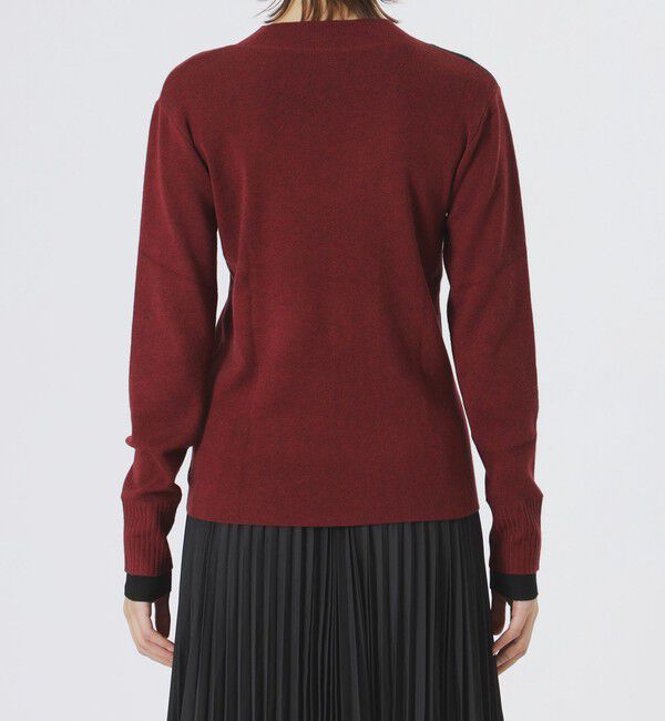  「ブロッキング２フェイスニットプルオーバー」|ニット・セーター|