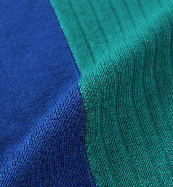  「ブロッキング２フェイスニットプルオーバー」|ニット・セーター|