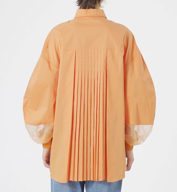  「【ドラマ着用商品】バックプリーツシアースリーブシャツ」|シャツ・ブラウス|