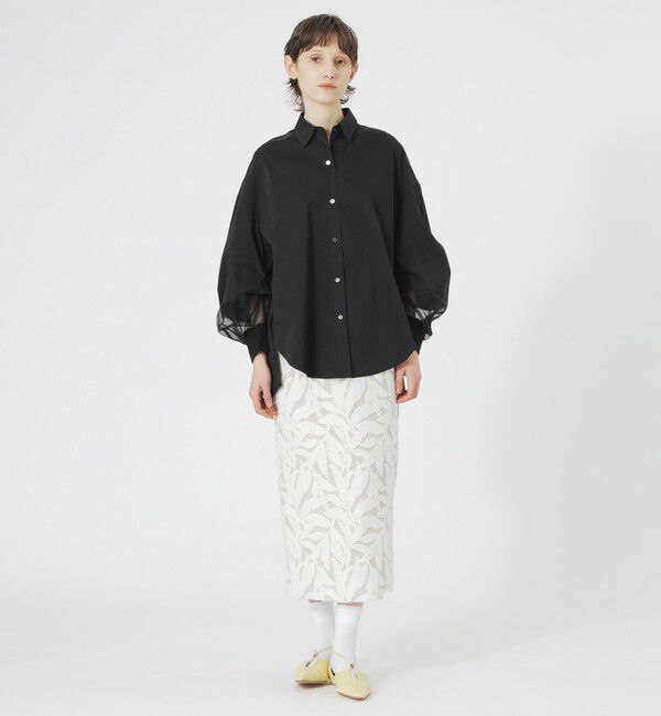  「【ドラマ着用商品】バックプリーツシアースリーブシャツ」|シャツ・ブラウス|