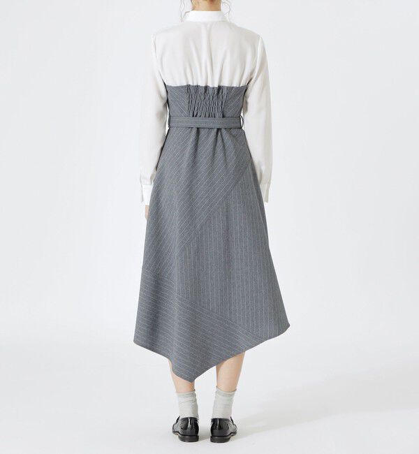  「ストライプビスチェコンビワンピース」|ワンピース|