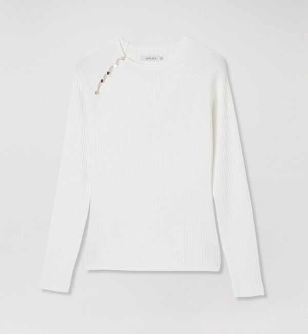  「ミックスヤーンニットプルオーバー」|ニット・セーター|