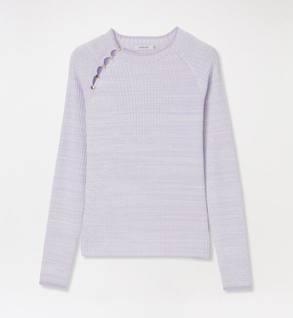  「ミックスヤーンニットプルオーバー」|ニット・セーター|