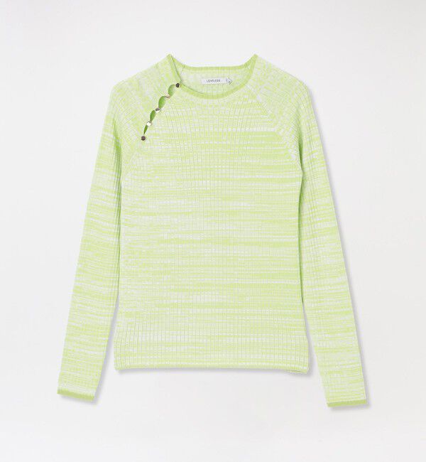  「ミックスヤーンニットプルオーバー」|ニット・セーター|