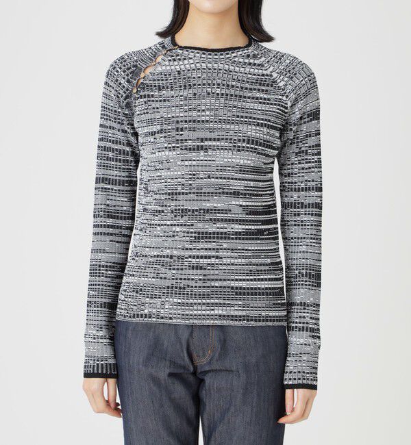  「ミックスヤーンニットプルオーバー」|ニット・セーター|