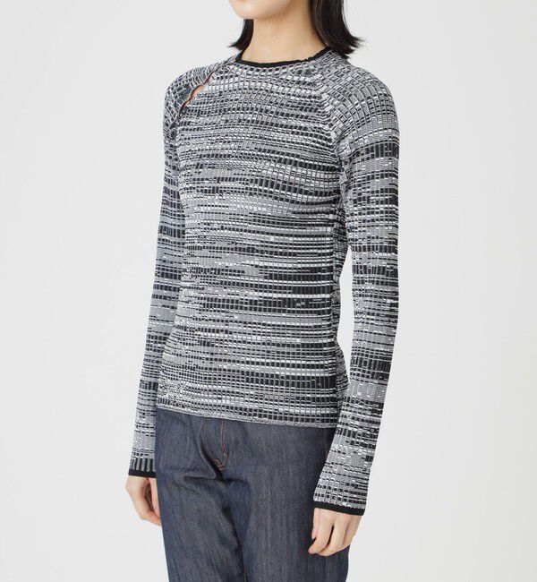  「ミックスヤーンニットプルオーバー」|ニット・セーター|