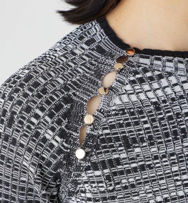  「ミックスヤーンニットプルオーバー」|ニット・セーター|