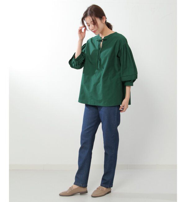 ikka「袖タックスキッパーブラウス」|シャツ・ブラウス|