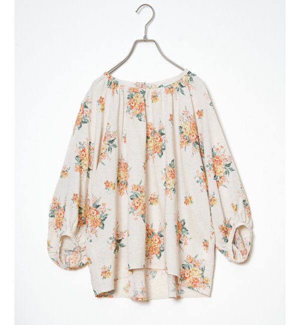 Lbc with Life「リネン混ブーケプリントパフスリーブ」|シャツ・ブラウス|