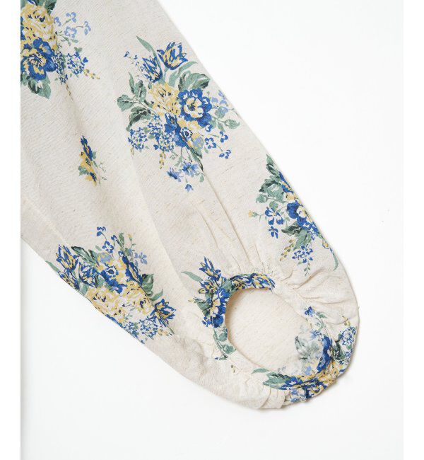 Lbc with Life「リネン混ブーケプリントパフスリーブ」|シャツ・ブラウス|