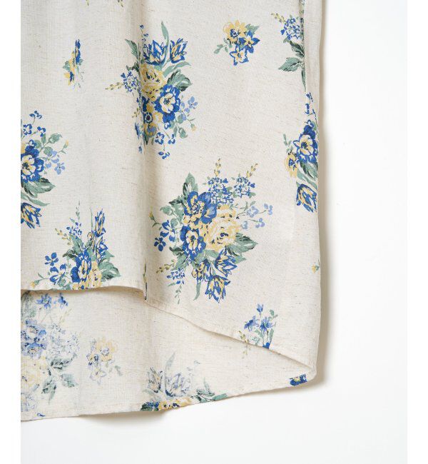 Lbc with Life「リネン混ブーケプリントパフスリーブ」|シャツ・ブラウス|