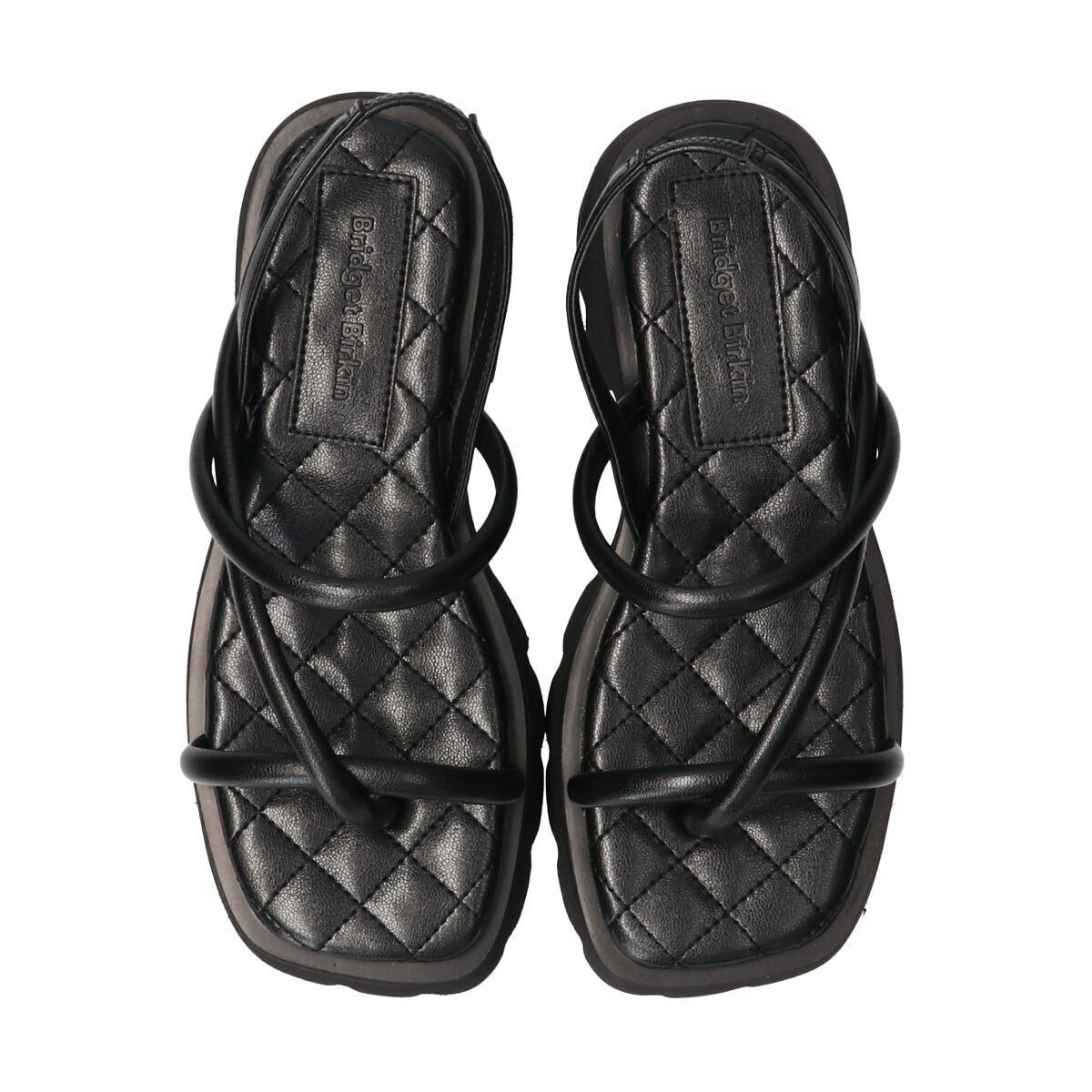 Bridget Birkin「【Bridget Birkin】ストラップデザイン厚底スクエアサンダル」|サンダル|