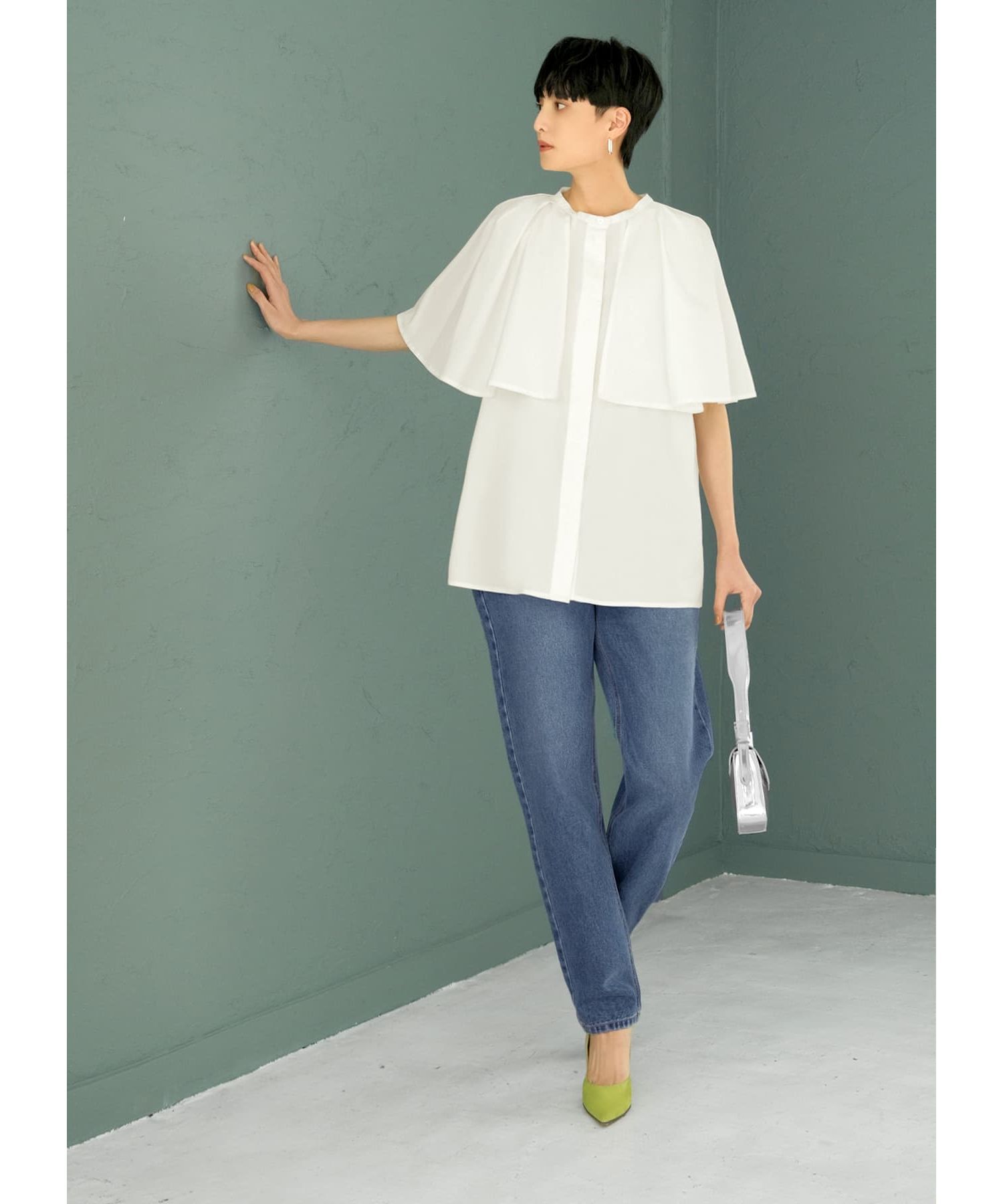 STYLE DELI「タイプライターケープブラウス」|シャツ・ブラウス|