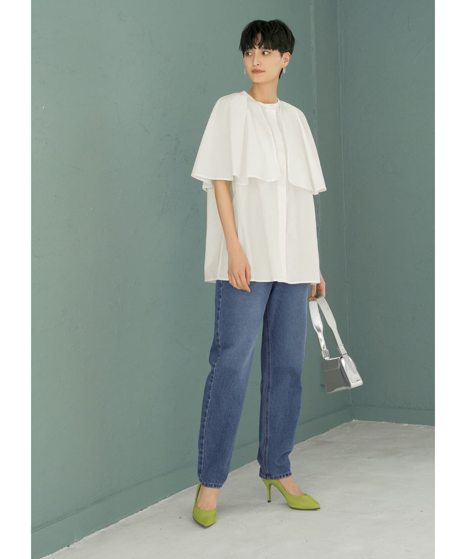 STYLE DELI「タイプライターケープブラウス」|シャツ・ブラウス|