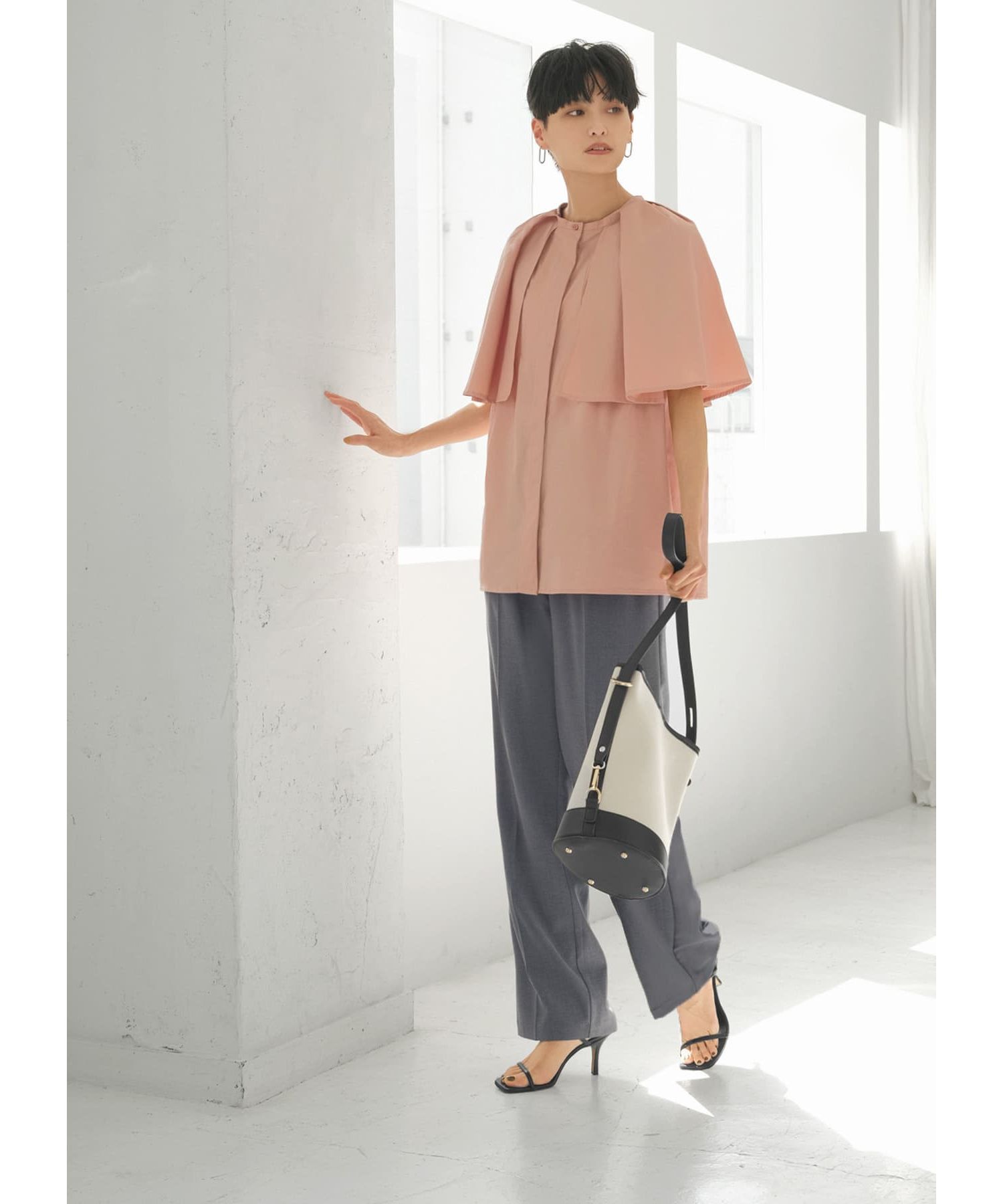 STYLE DELI「タイプライターケープブラウス」|シャツ・ブラウス|