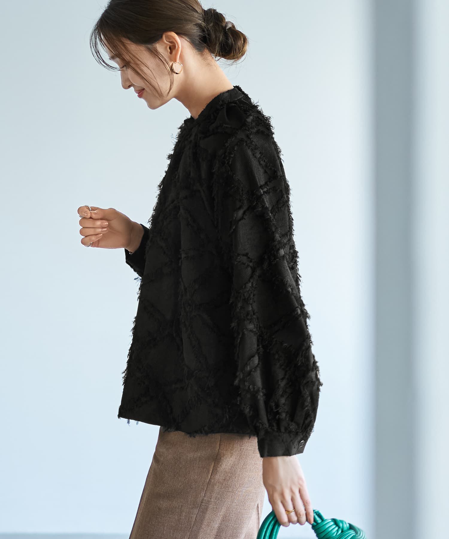 STYLE DELI「柄状ディコラティブフリンジブラウス」|シャツ・ブラウス|