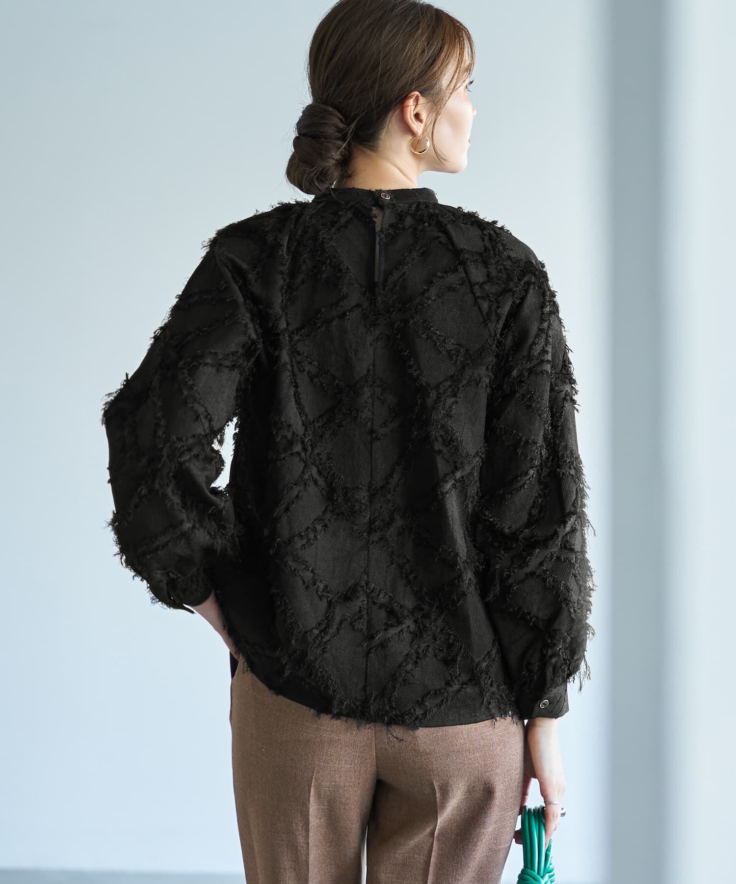 STYLE DELI「柄状ディコラティブフリンジブラウス」|シャツ・ブラウス|