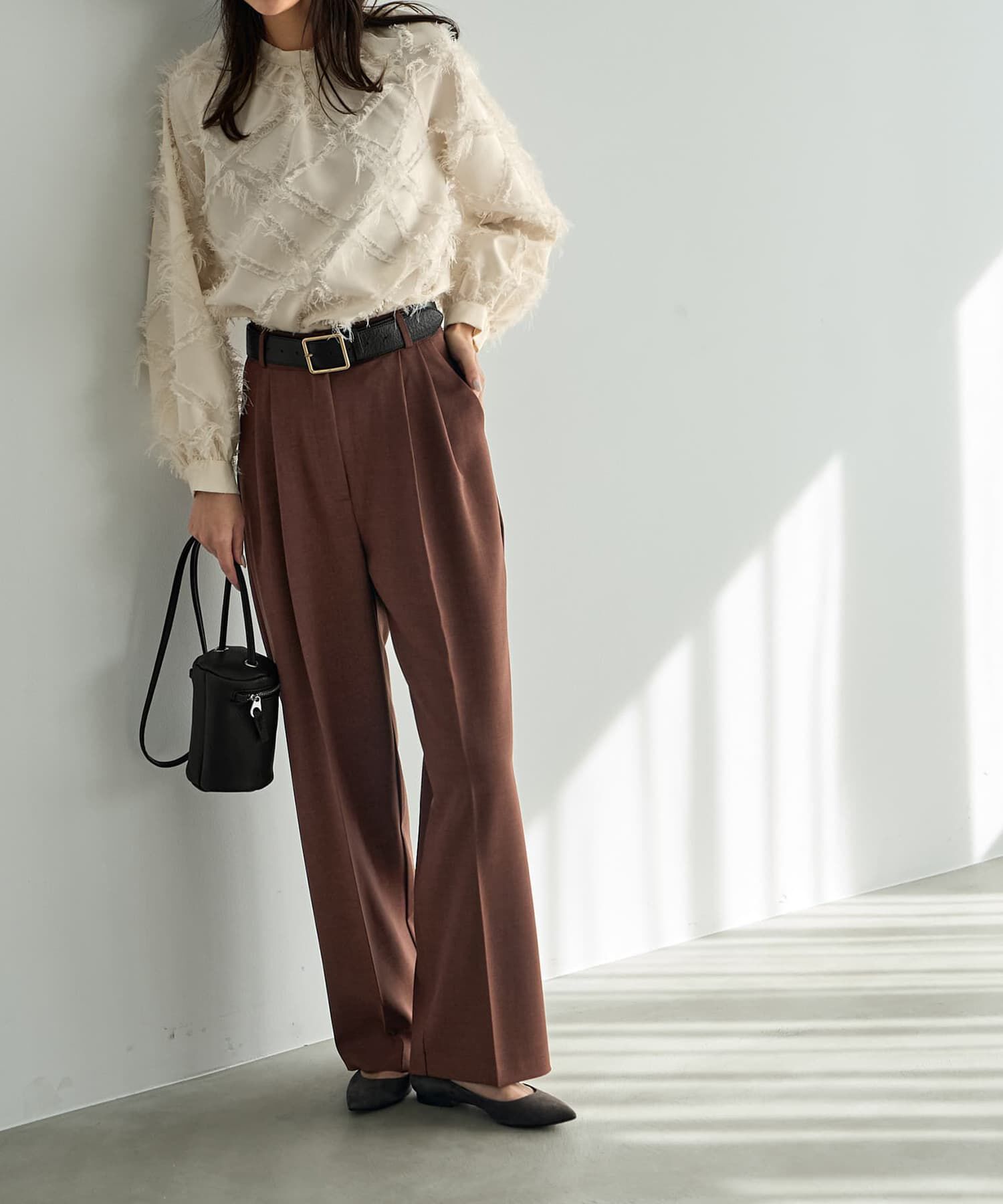 STYLE DELI「柄状ディコラティブフリンジブラウス」|シャツ・ブラウス|