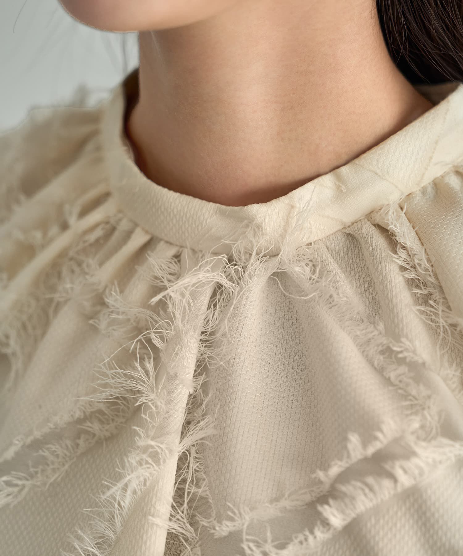 STYLE DELI「柄状ディコラティブフリンジブラウス」|シャツ・ブラウス|