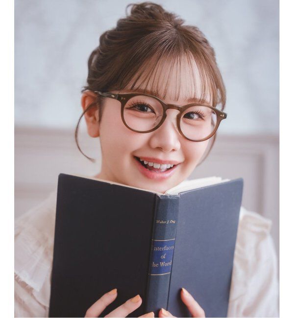  「Zoff｜Kirimaru ボストン型 メガネ   伊達メガネ｜うねうね 波型 小顔効果 レンズ交換券付」|メガネ|オリーブ