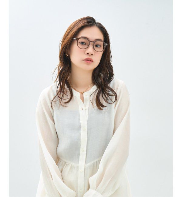  「Zoff｜Kirimaru ボストン型 メガネ   伊達メガネ｜うねうね 波型 小顔効果 レンズ交換券付」|メガネ|