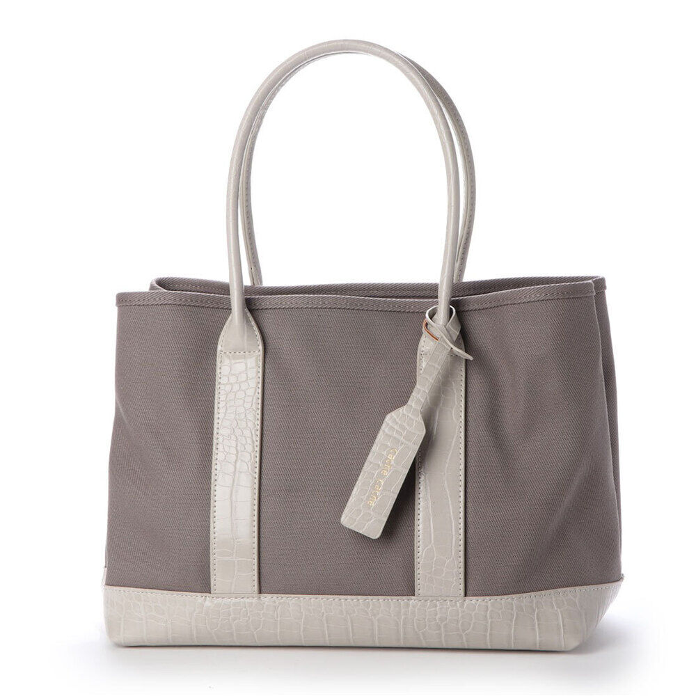 cache cache「カシュカシュ トートバッグ パーテーション レディース キャンバス 通販 大きめ ブランド」|トートバッグ|グレー1