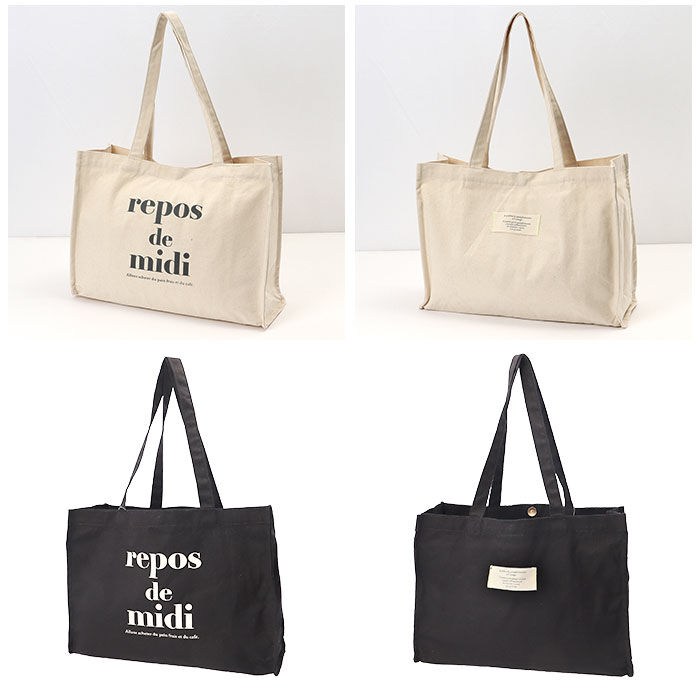 BACKYARD FAMILY「帆布 トートバッグ 通販 トート トートバック 手提げ 肩掛け スクエア 横長 無地 コットン」|トートバッグ|