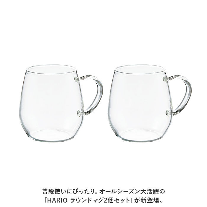 BACKYARD FAMILY「耐熱ガラス マグカップ ハリオ 2個セット 通販 HARIO 3RDM-1824 耐熱マグカップ」|グラス・マグカップ|
