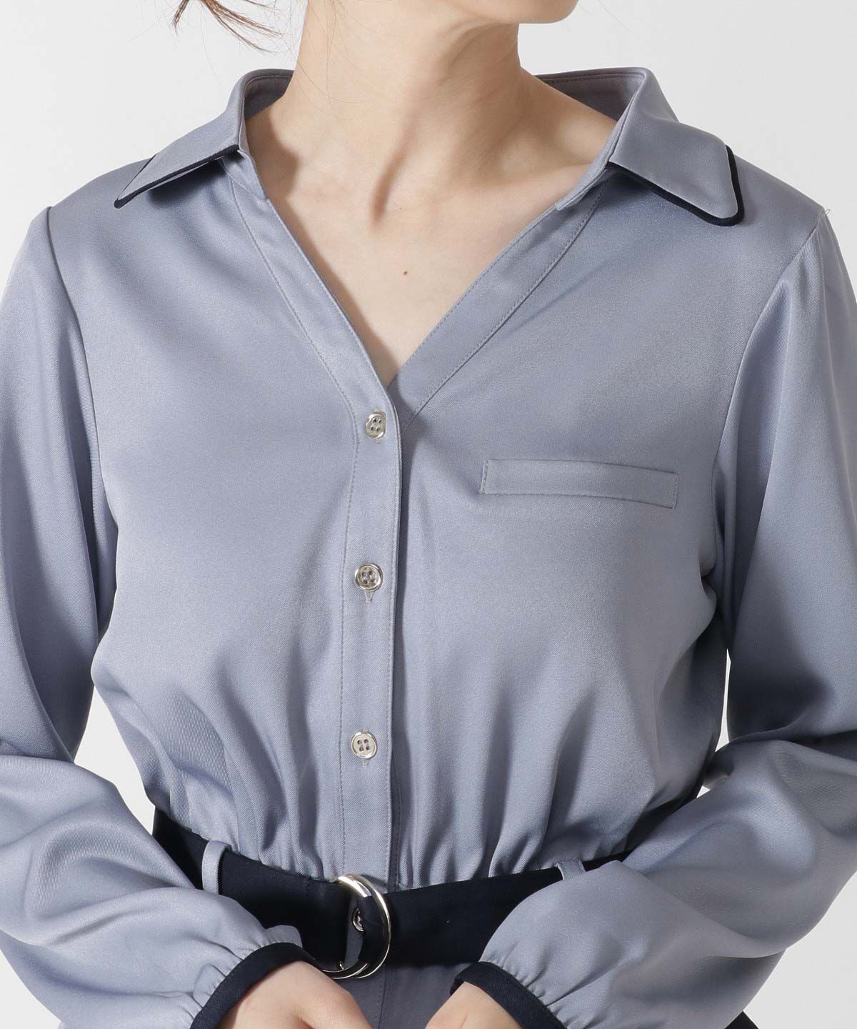 REDYAZEL「パイピングシャツワンピース」|ワンピース|