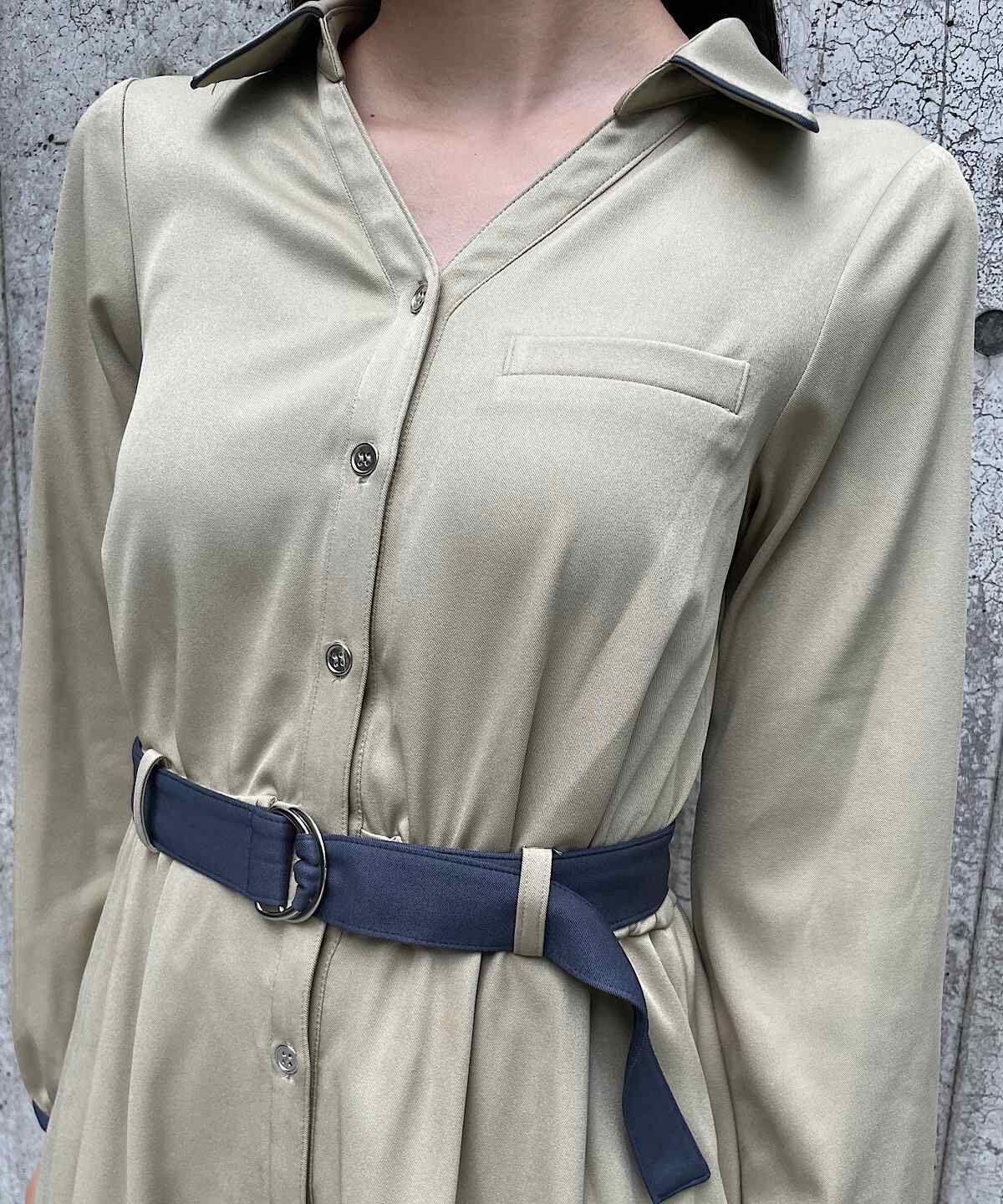 REDYAZEL「パイピングシャツワンピース」|ワンピース|