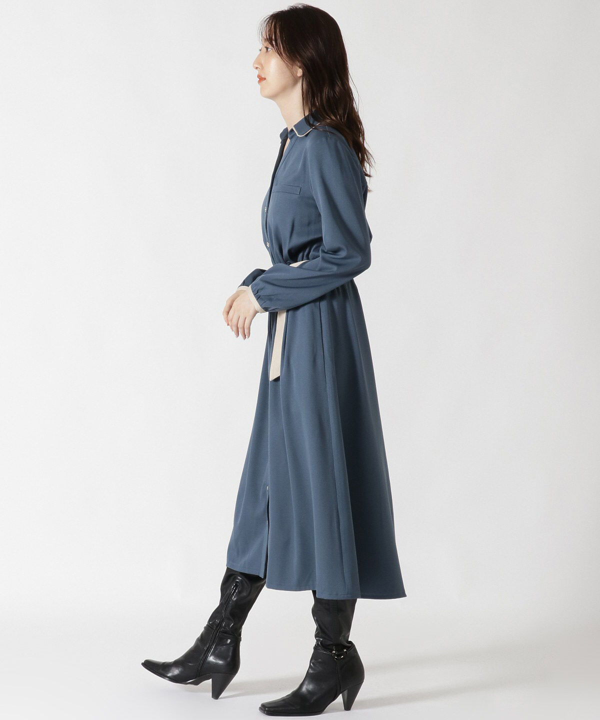 REDYAZEL「パイピングシャツワンピース」|ワンピース|