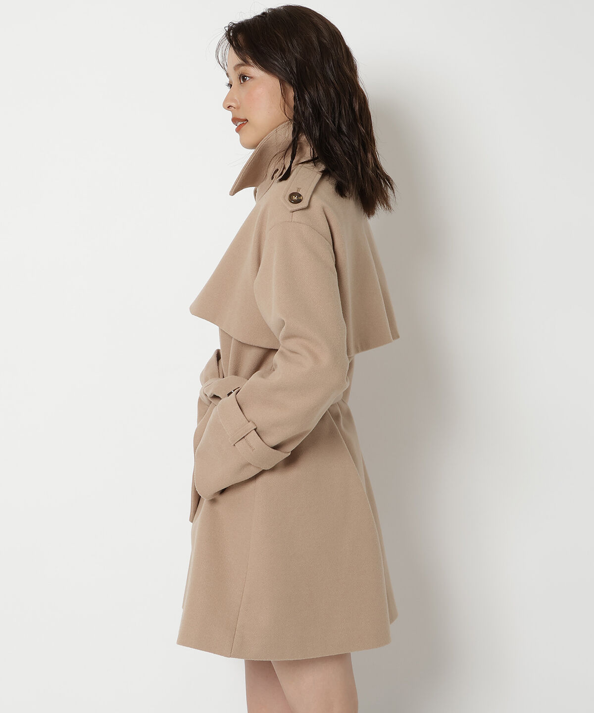 REDYAZEL「スタンドカラーショートコート」|ステンカラーコート|