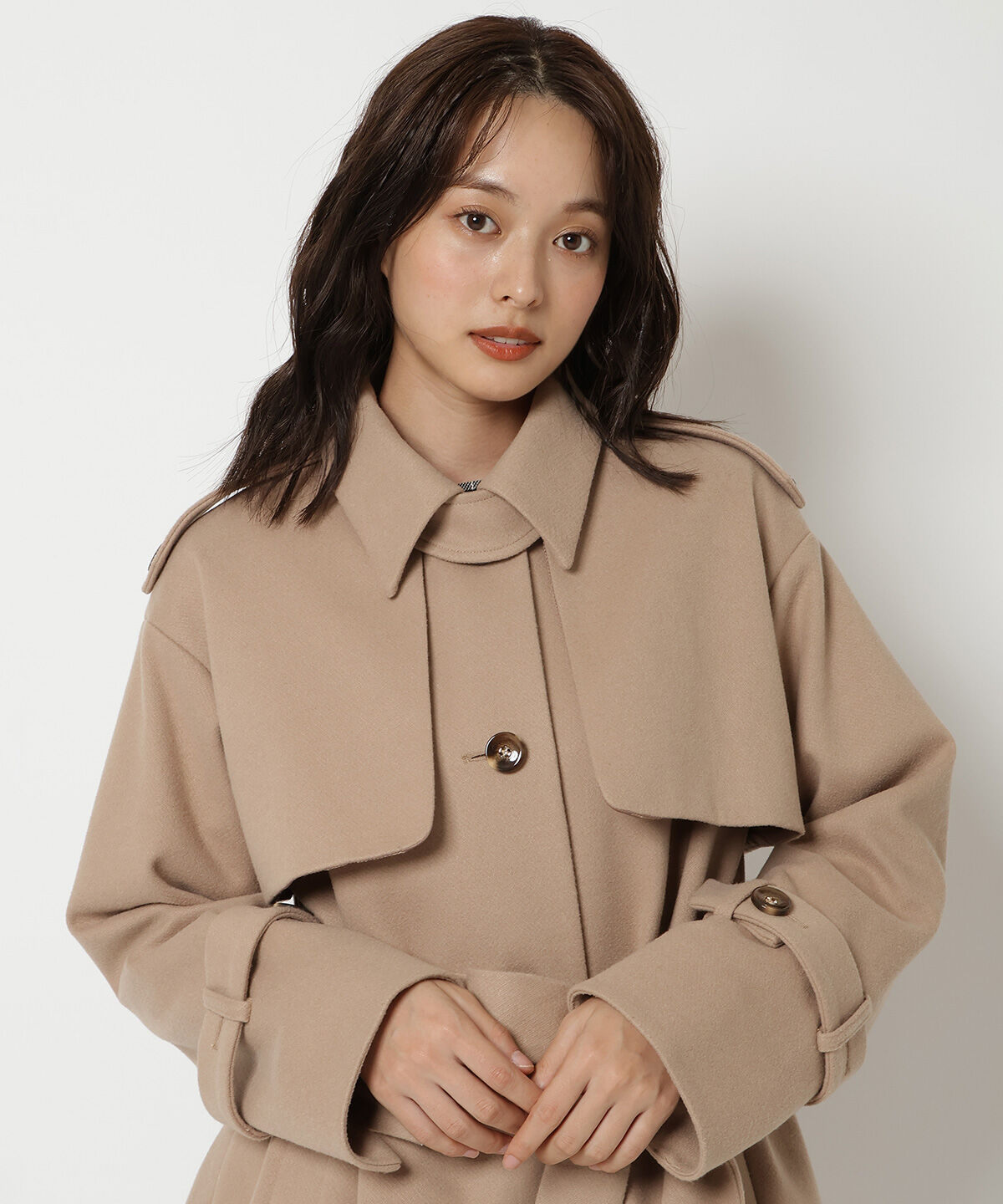 REDYAZEL「スタンドカラーショートコート」|ステンカラーコート|
