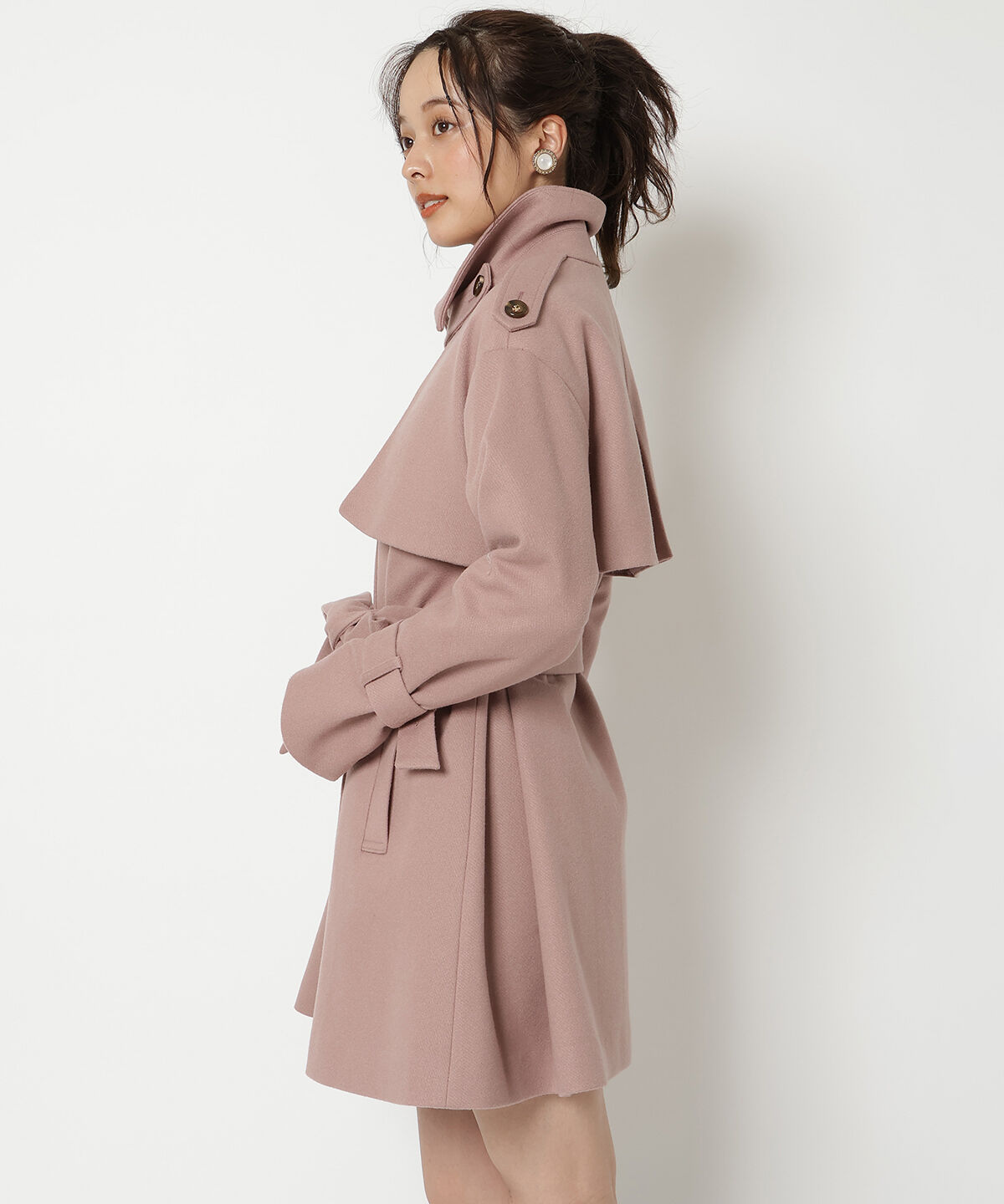 REDYAZEL「スタンドカラーショートコート」|ステンカラーコート|