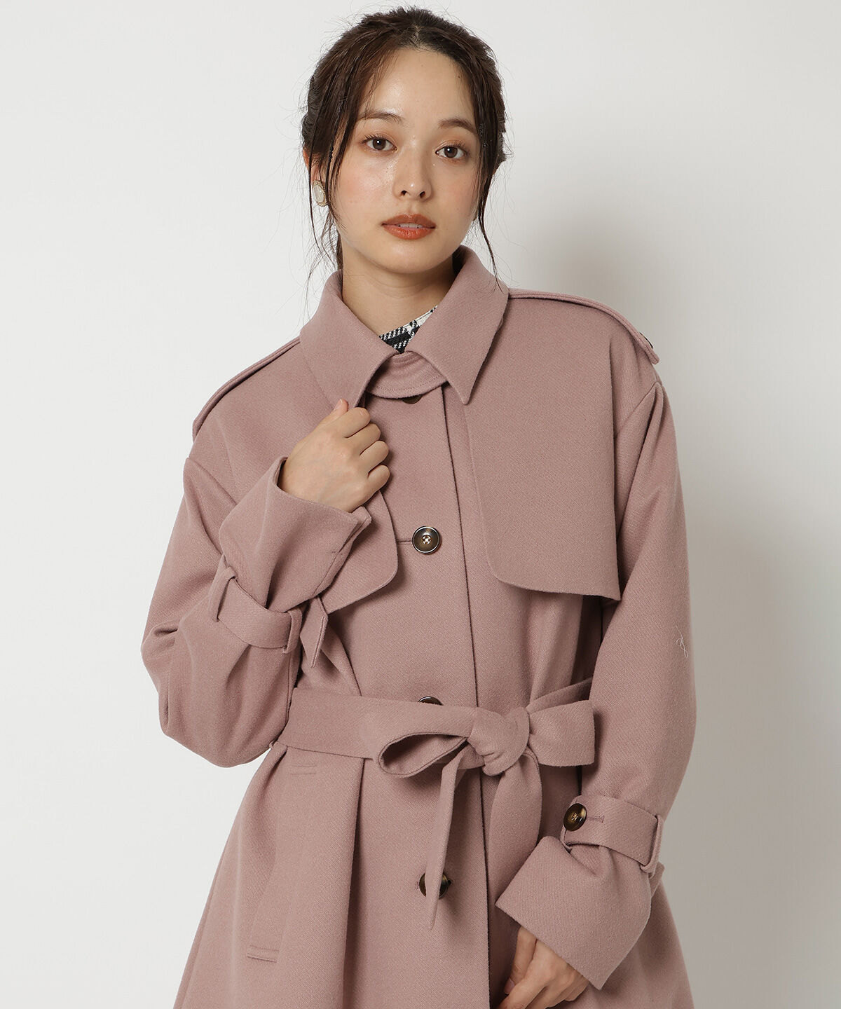 REDYAZEL「スタンドカラーショートコート」|ステンカラーコート|