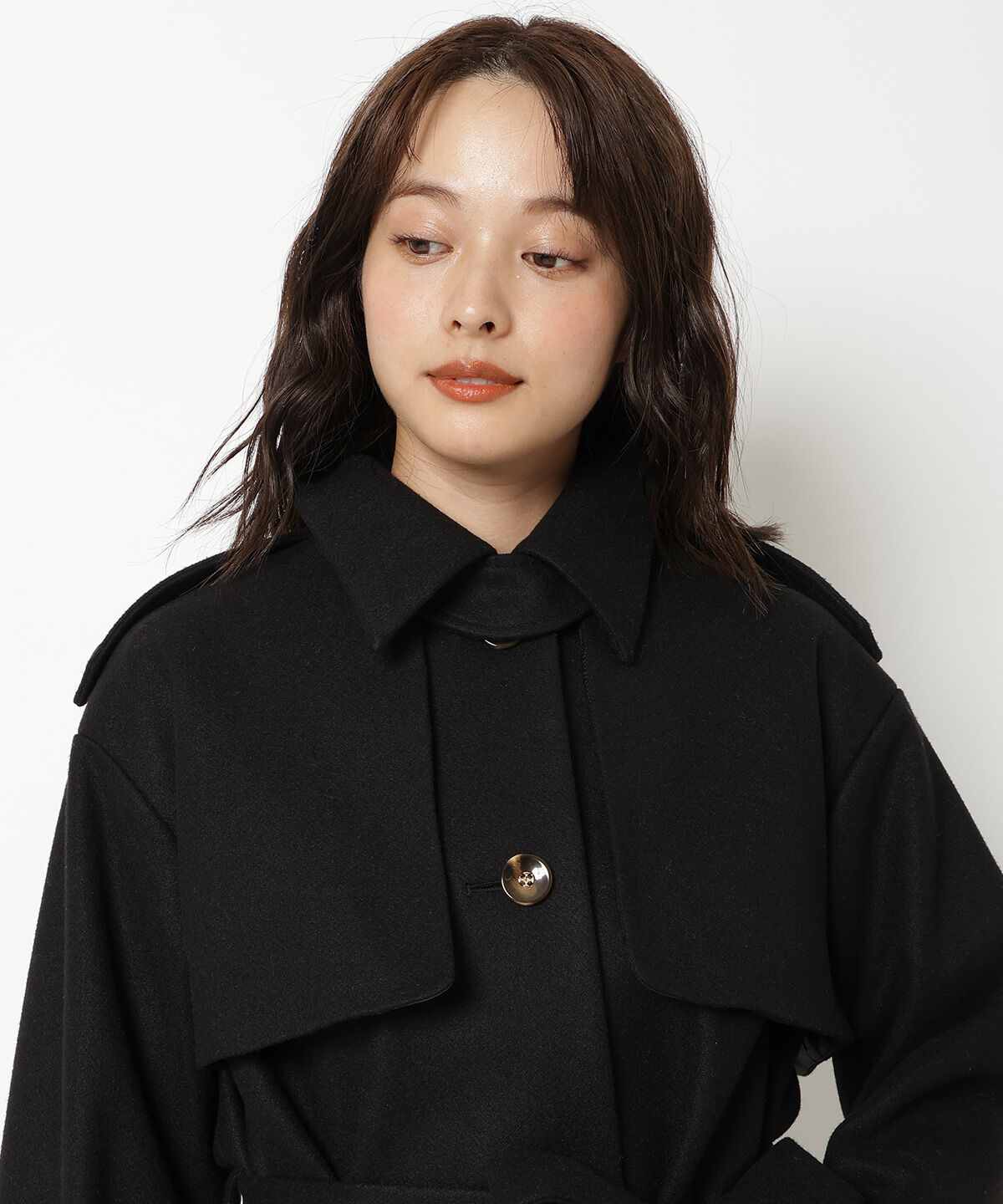 REDYAZEL「スタンドカラーショートコート」|ステンカラーコート|