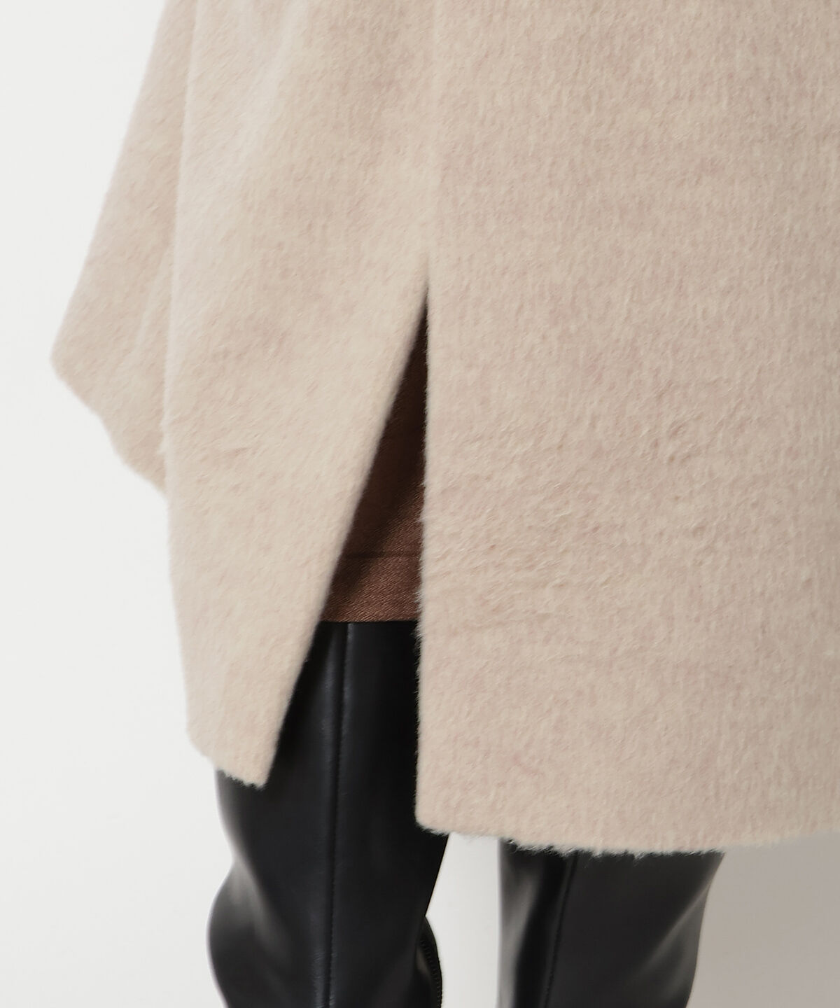 REDYAZEL「シャギーロングコート」|ステンカラーコート|