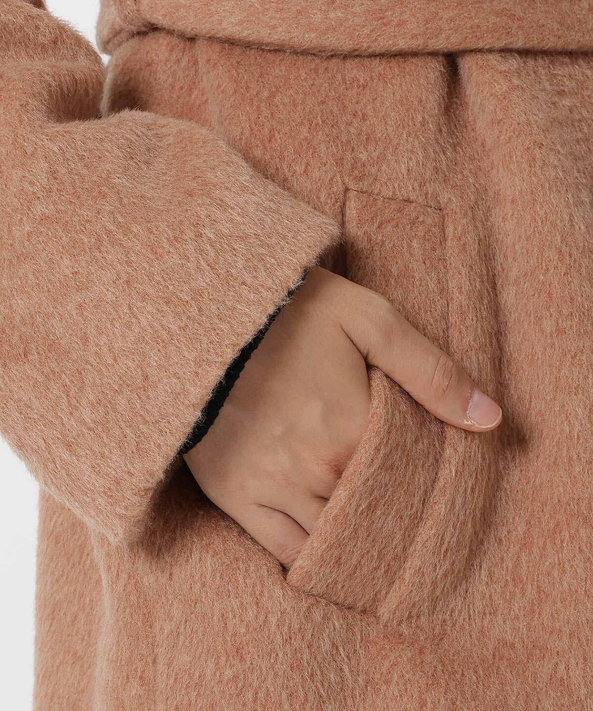 REDYAZEL「シャギーロングコート」|ステンカラーコート|