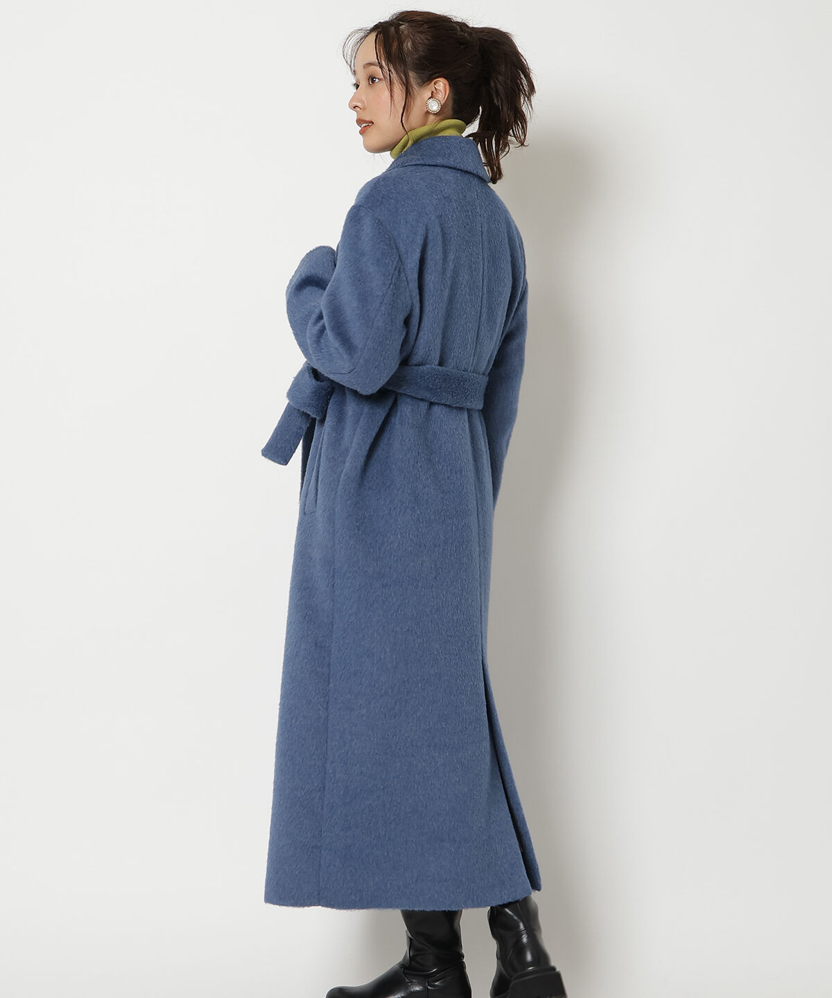 REDYAZEL「シャギーロングコート」|ステンカラーコート|