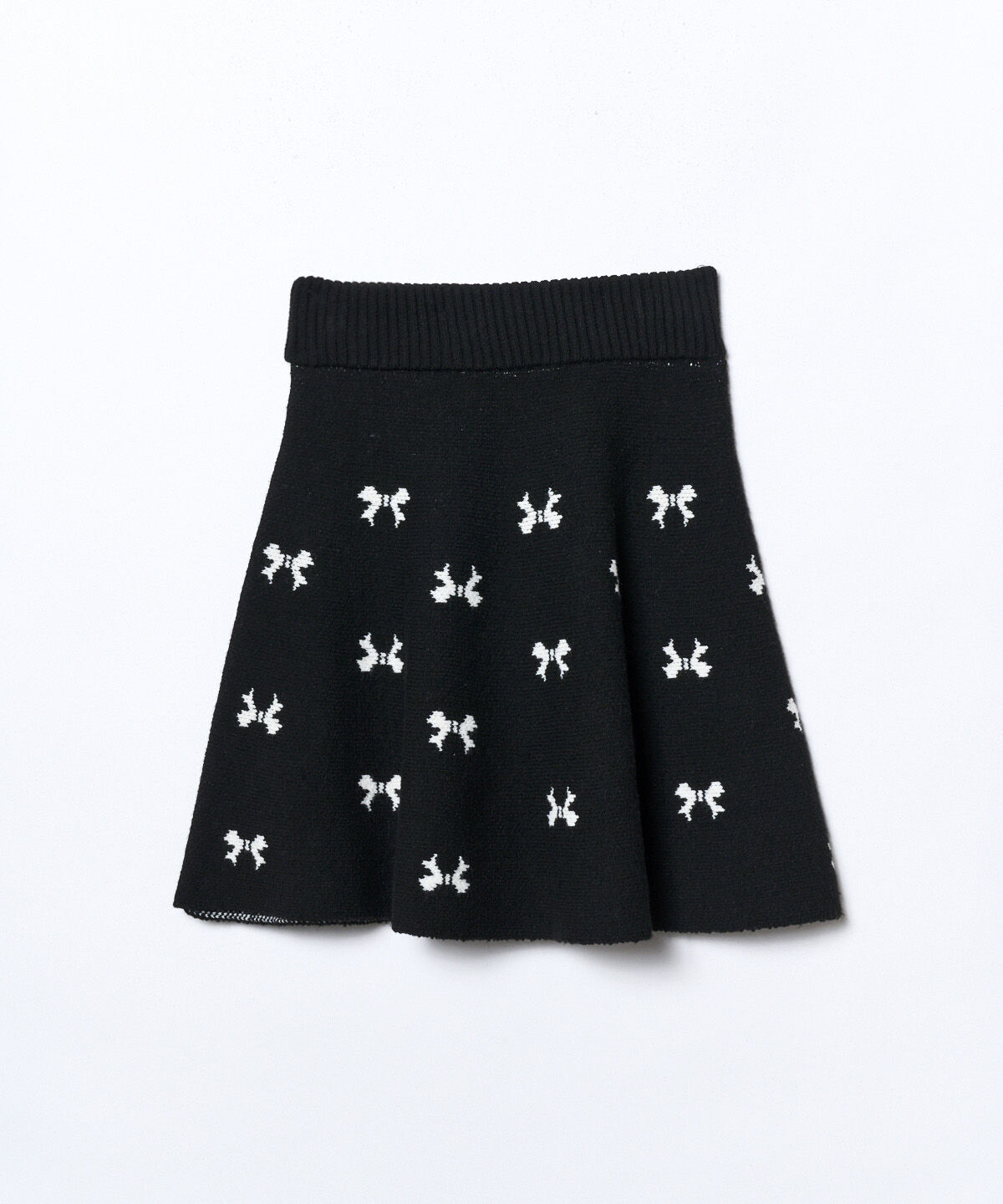 REDYAZEL「リボンジャガードニットスカート」|フレア|