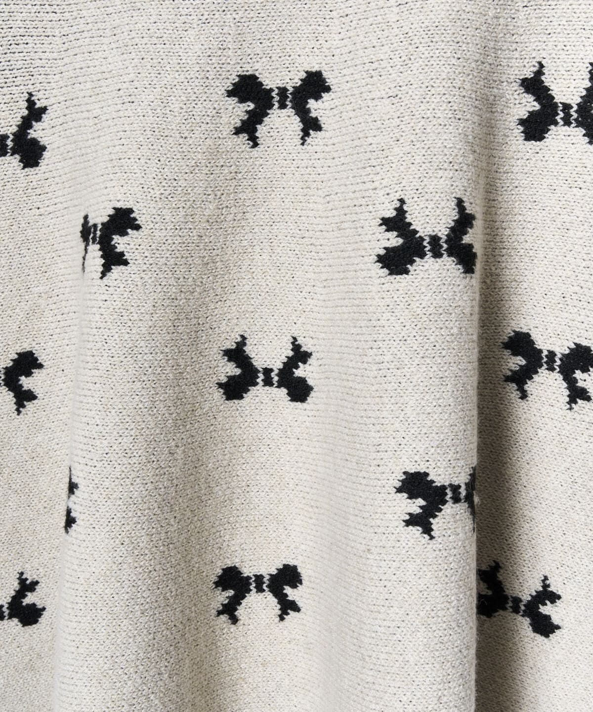 REDYAZEL「リボンジャガードニットスカート」|フレア|