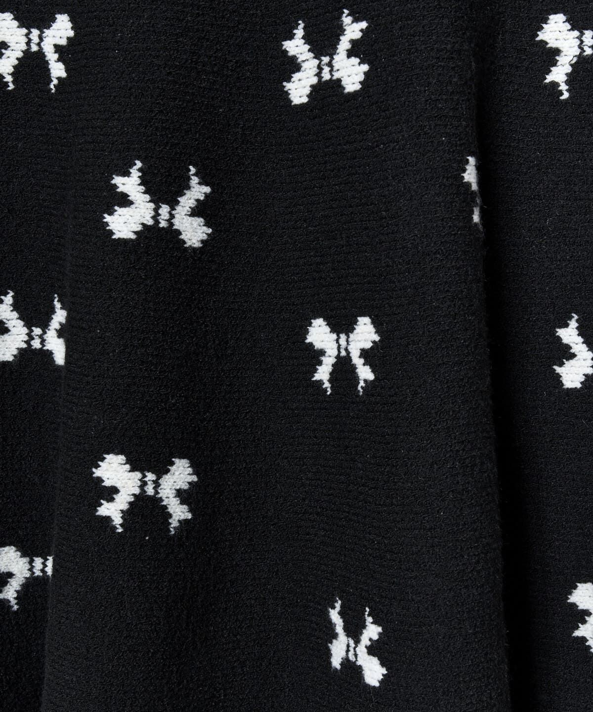 REDYAZEL「リボンジャガードニットスカート」|フレア|