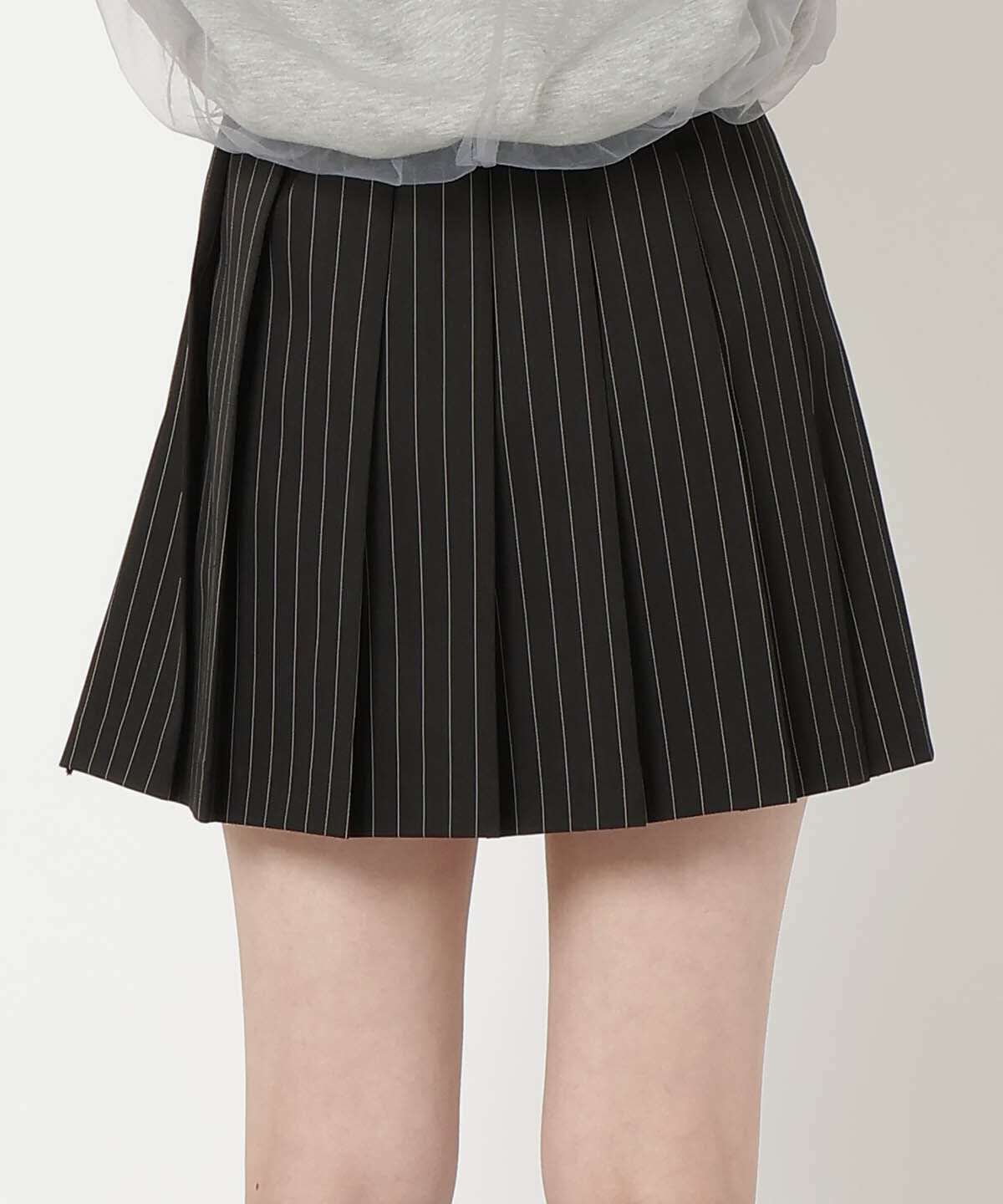 REDYAZEL「フロントボタンプリーツミニスカート」|台形|