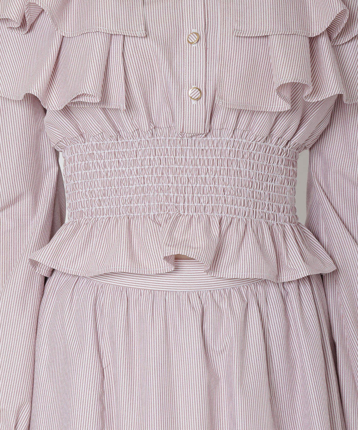 REDYAZEL「ストライプ肩あきブラウス」|シャツ・ブラウス|