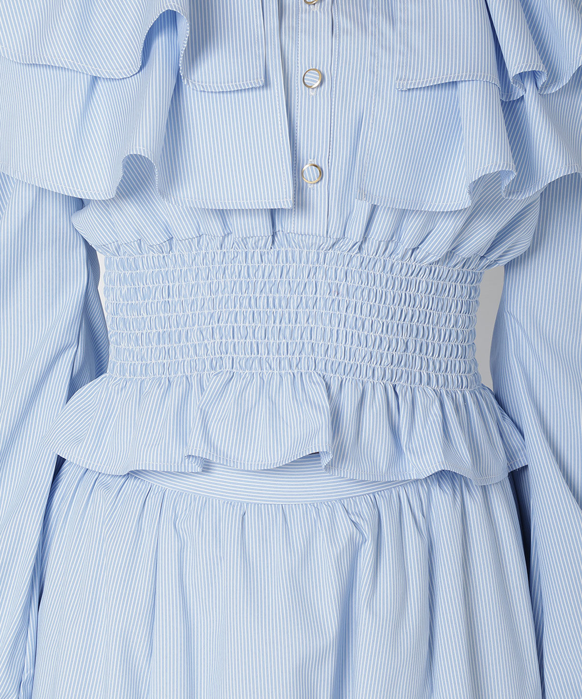 REDYAZEL「ストライプ肩あきブラウス」|シャツ・ブラウス|