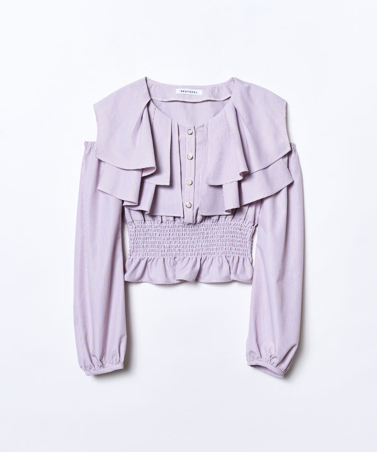 REDYAZEL「ストライプ肩あきブラウス」|シャツ・ブラウス|