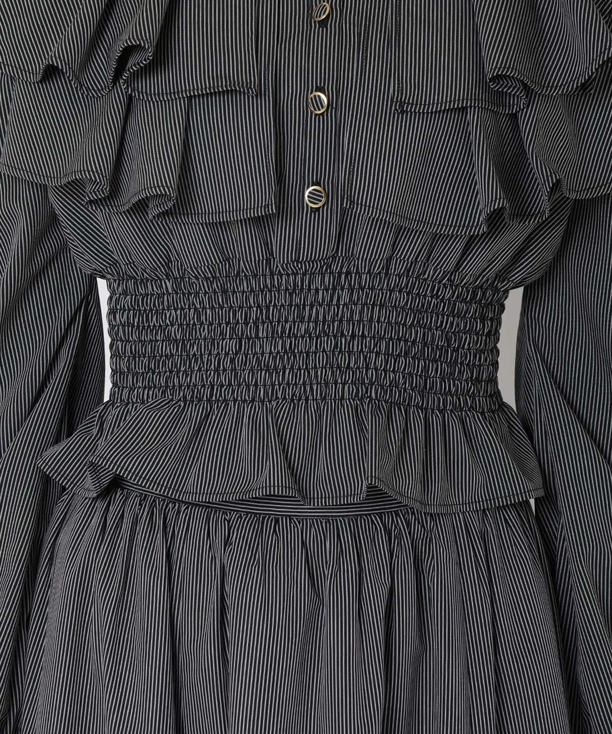 REDYAZEL「ストライプ肩あきブラウス」|シャツ・ブラウス|